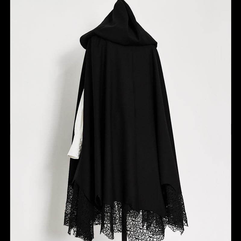 Black Magician Embroidered Long Cape