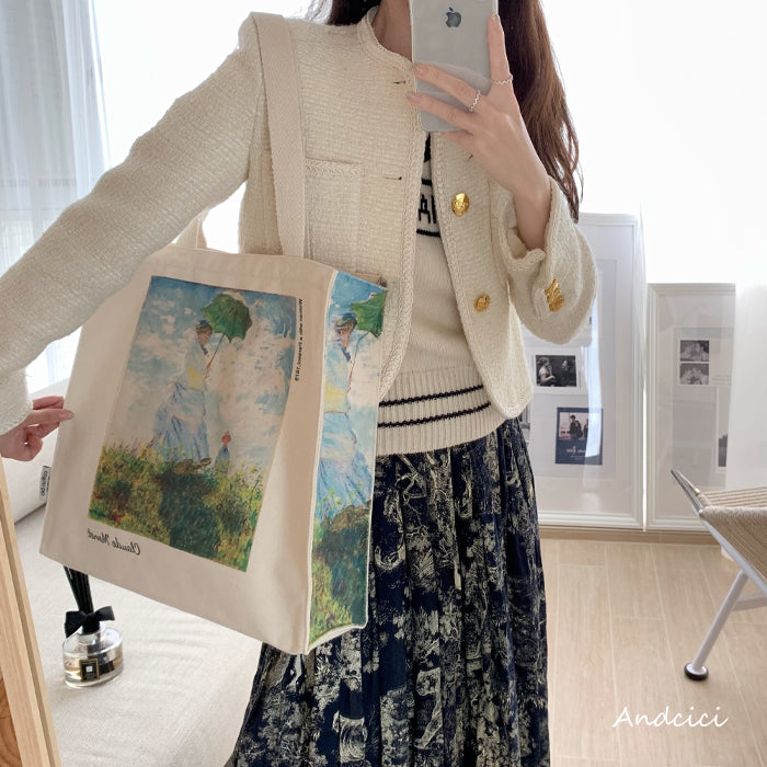 Woman with a Parasol - Madame Monet and Her Son Tote Bag