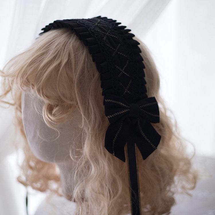 Royal embroidered bonnet and embroidered headdress