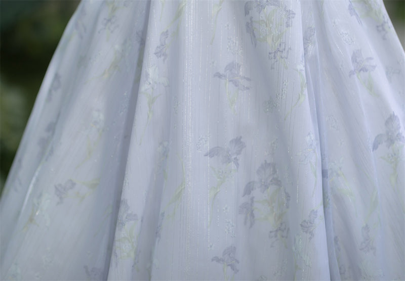 Light wisteria iris floral dress