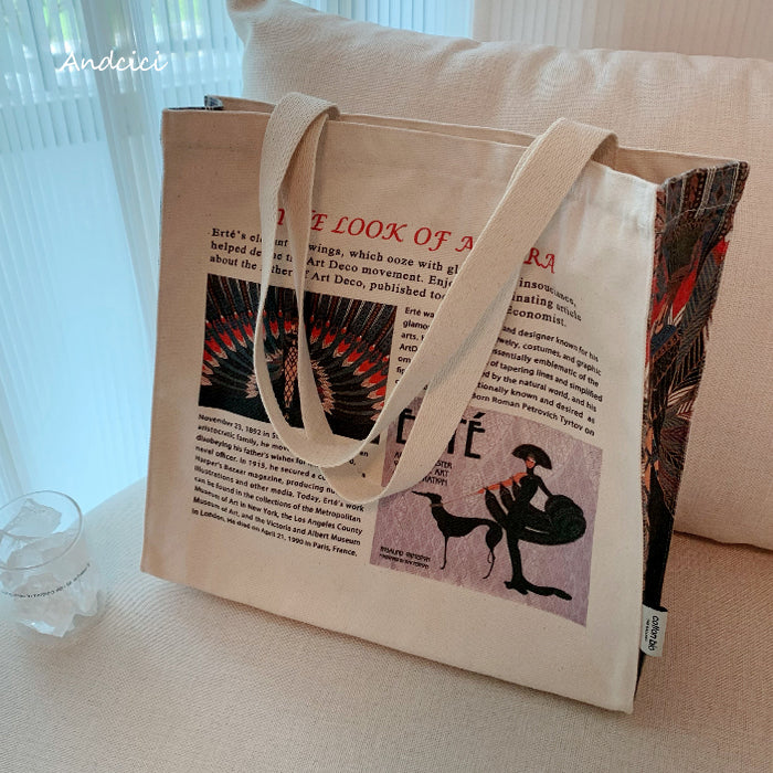 The Nile Art Deco &amp; Lady with Greyhound Dog Tote Bag