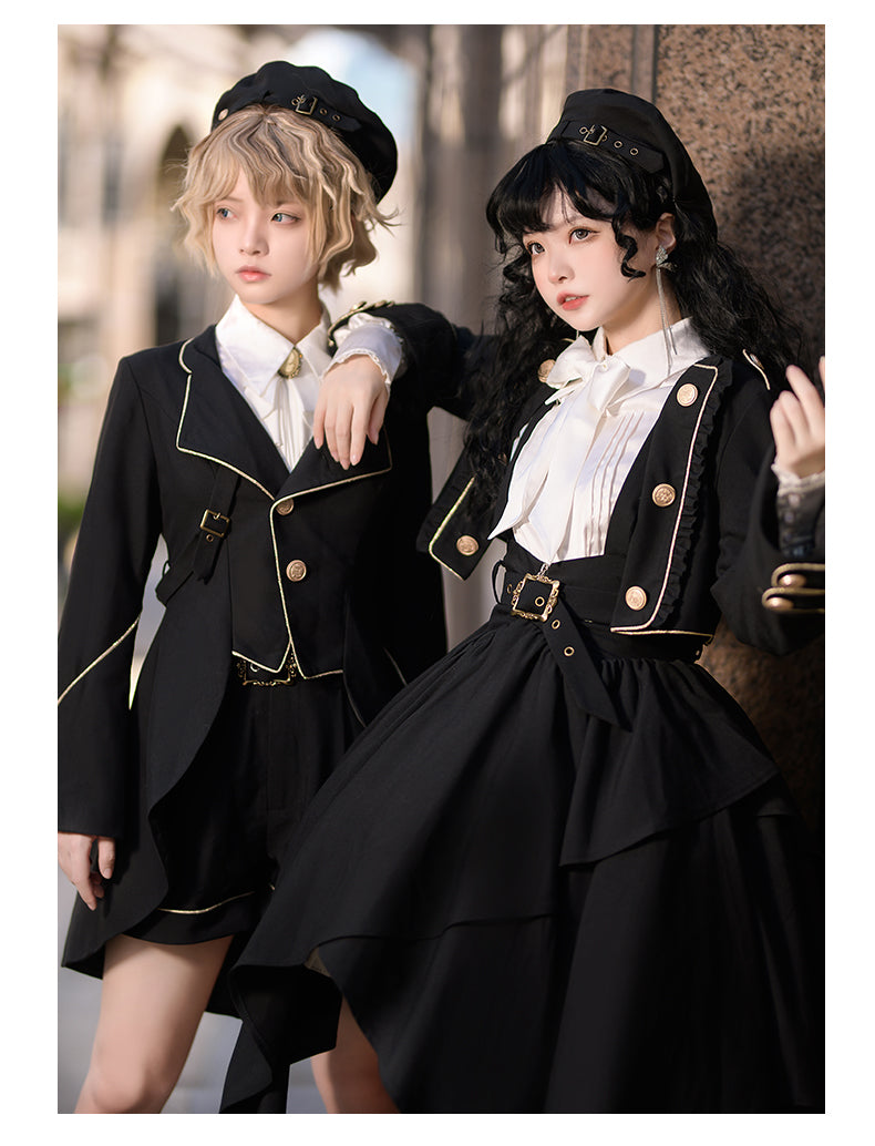 Black Butler's young lady's short jacket, strappy skirt and blouse 