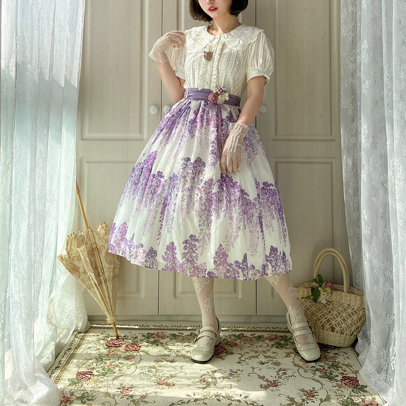 purple wisteria crowd elegant skirt