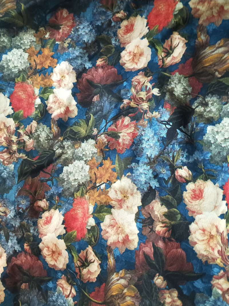 花群集の油彩画レトロスカート