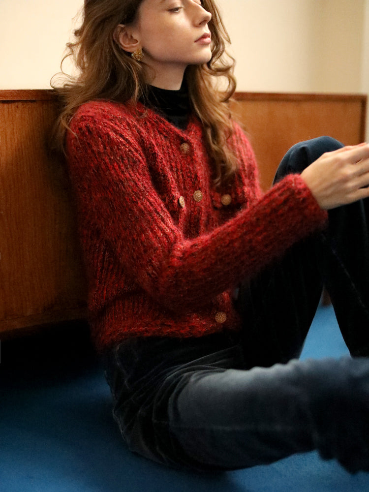 Crimson Lady Knit Cardigan