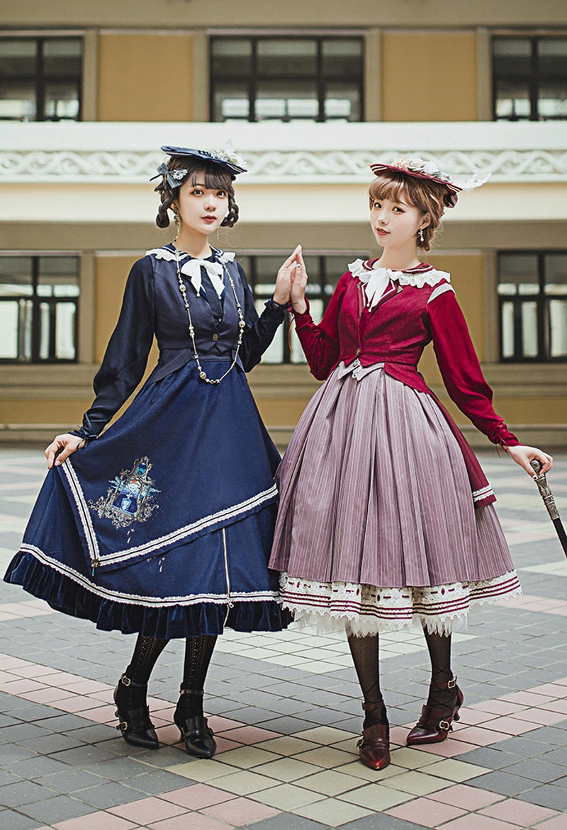 western princess embroidered jumper skirt