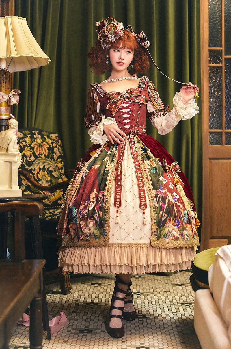 貴族のお嬢様の刺繍ベルベットオーバースカート[2023年3月中旬-4月下旬 