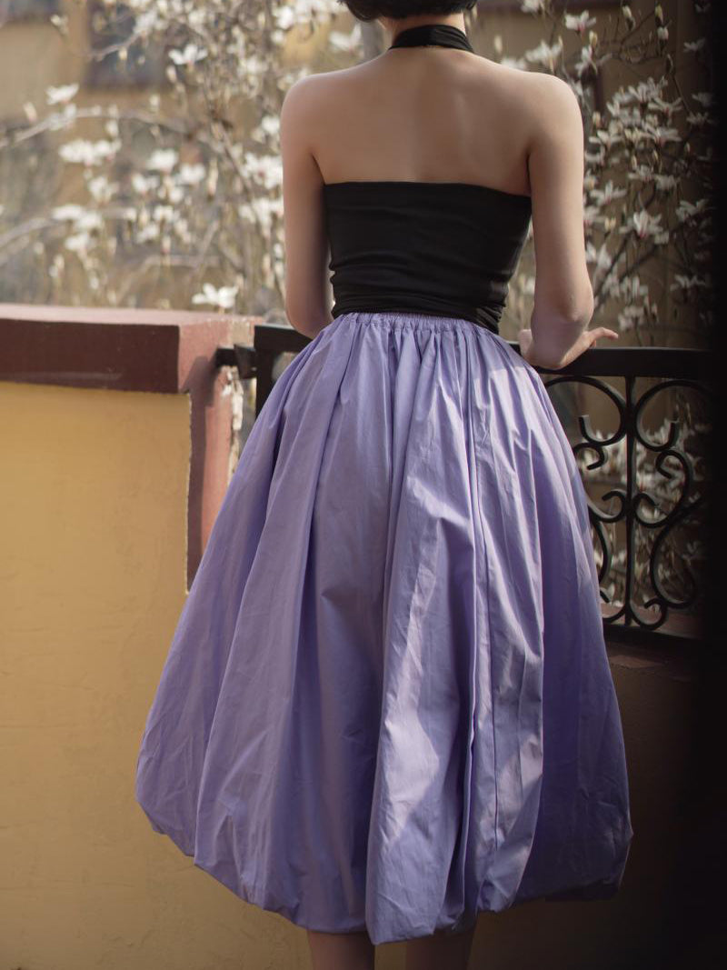 藤紫の貴婦人コクーンスカート