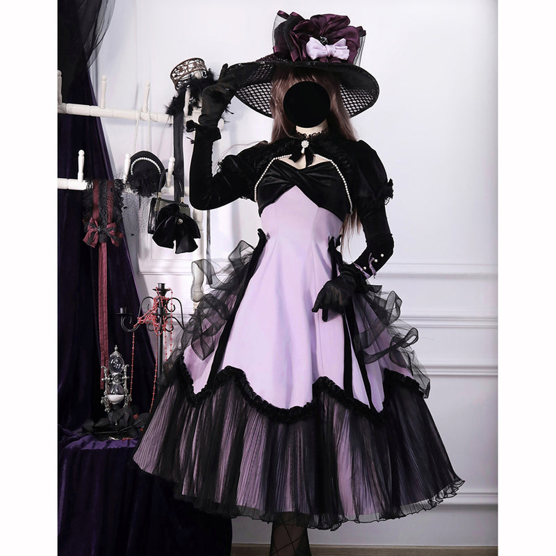 薄紫のお嬢様のクラシカルジャンパースカート – ManusMachina