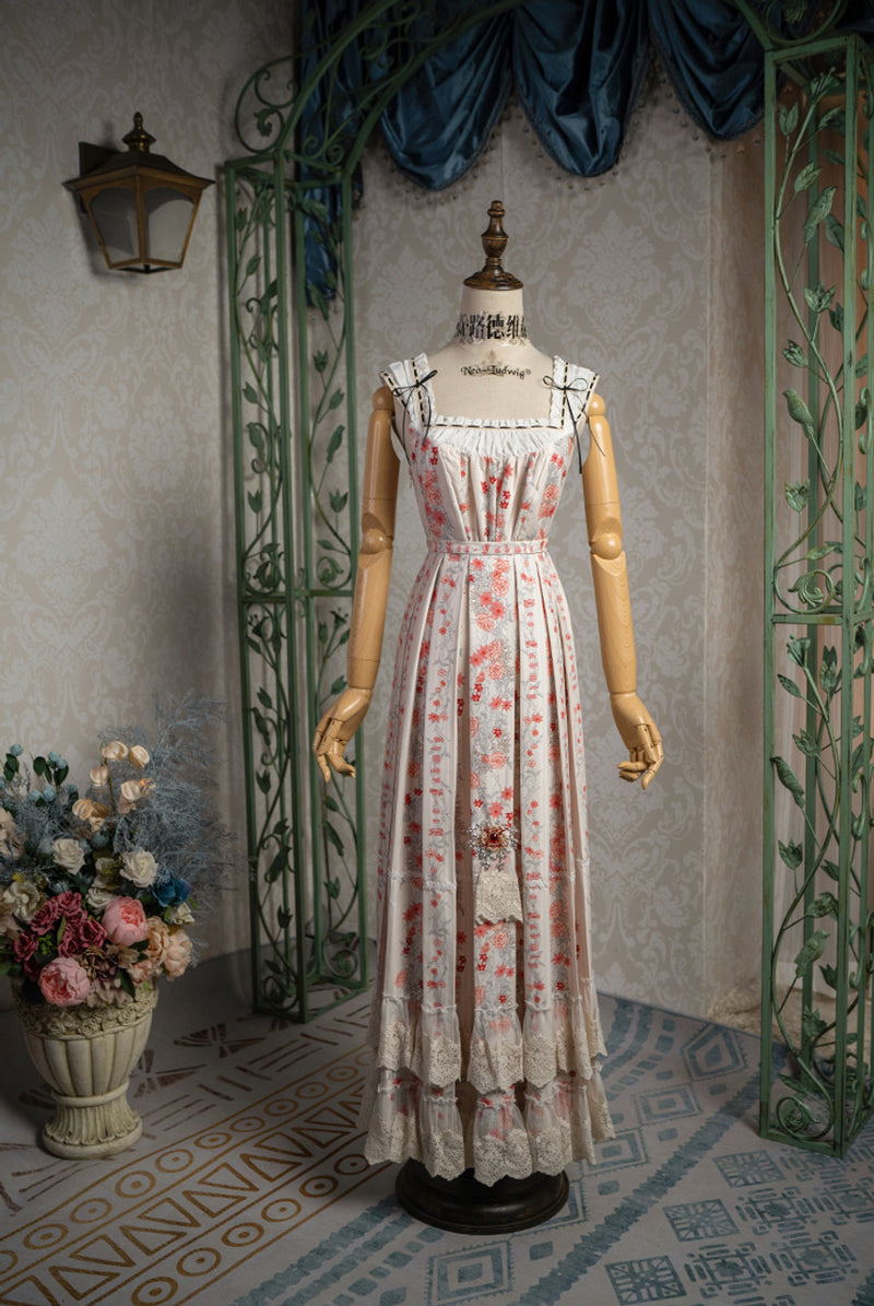 Splendid Queen Floral Sleeveless Dress