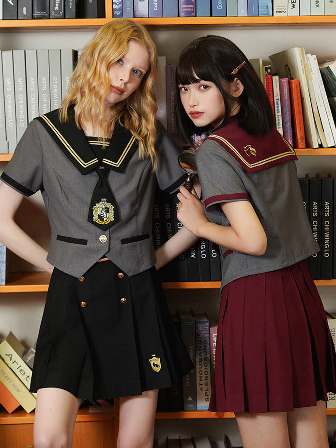 Magic school literary pleated skirt
