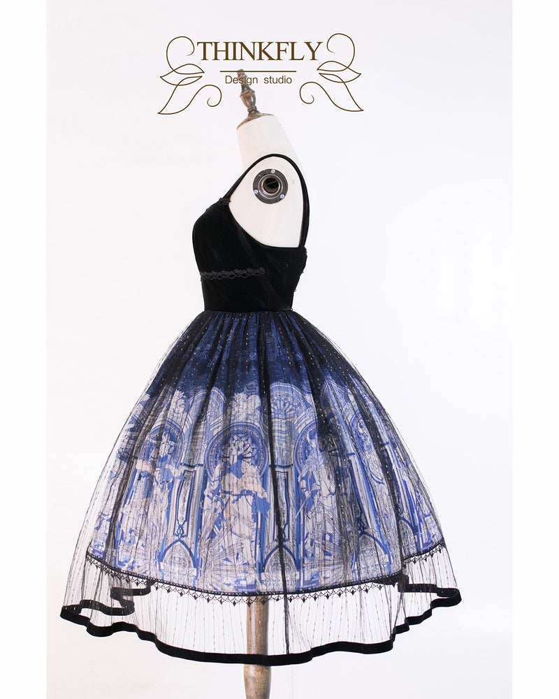 Temple of the Apocalypse Pattern Jumper Skirt [Planned to be shipped from late April to early May 2023]