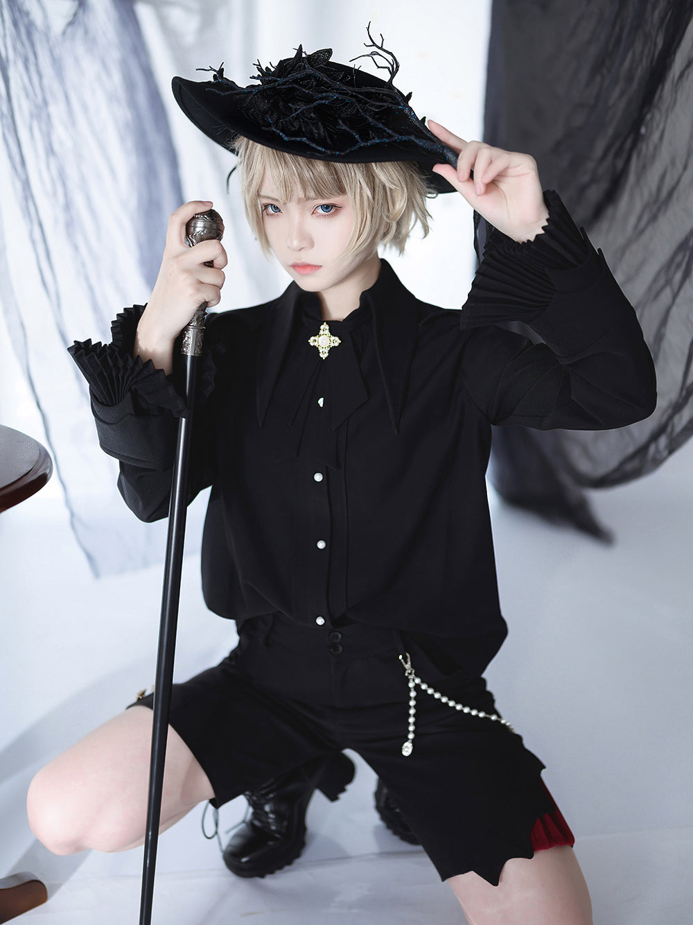 マヌスマシーナ　宮廷貴族のお嬢様　ジャボタイ付き　ゴシック　ブラウス pic36_80b65ff7-e74f-4d29-832e-