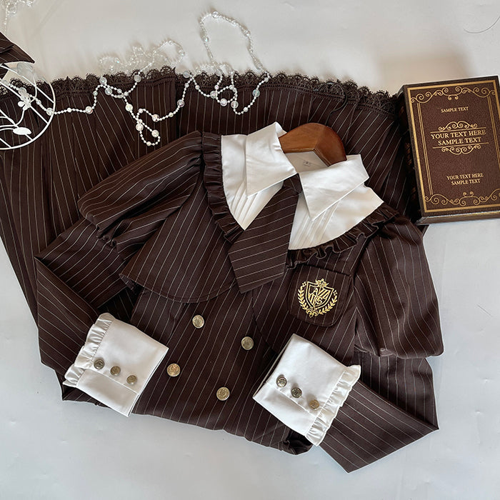 Dark Brown Literary Classic Dress [Scheduled to be shipped in mid-April 2023]
