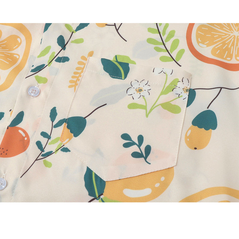 Citrus and Nuts and Floral Patterns Blouse
