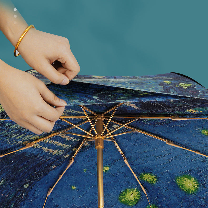 The Starry Night Folding Umbrella