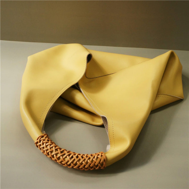 Geometric Triangle leather tote bag