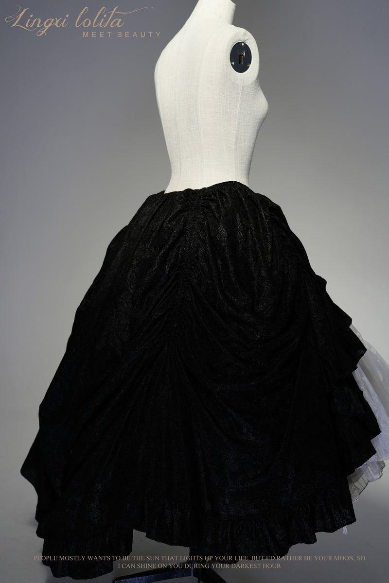 Velvet dress with rib and ivy embroidery [Planned to be shipped in late March 2023]