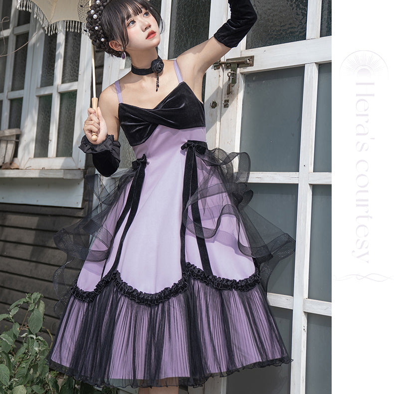 Light purple lady's classical jumper skirt 
