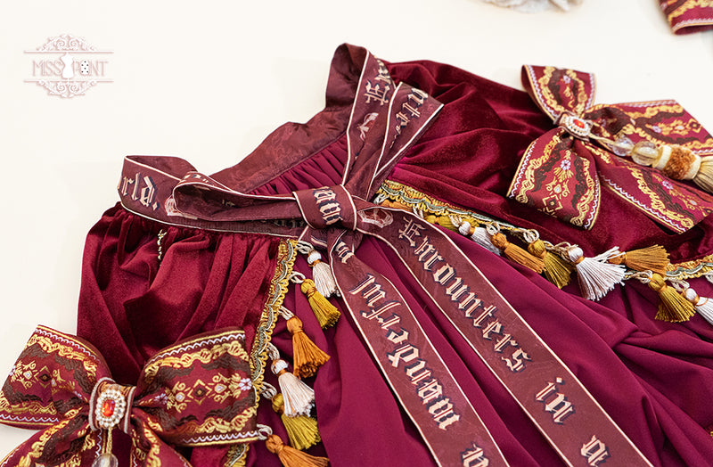 Embroidered velvet overskirt of a noble lady [Scheduled to be shipped from mid-March to late April 2023]