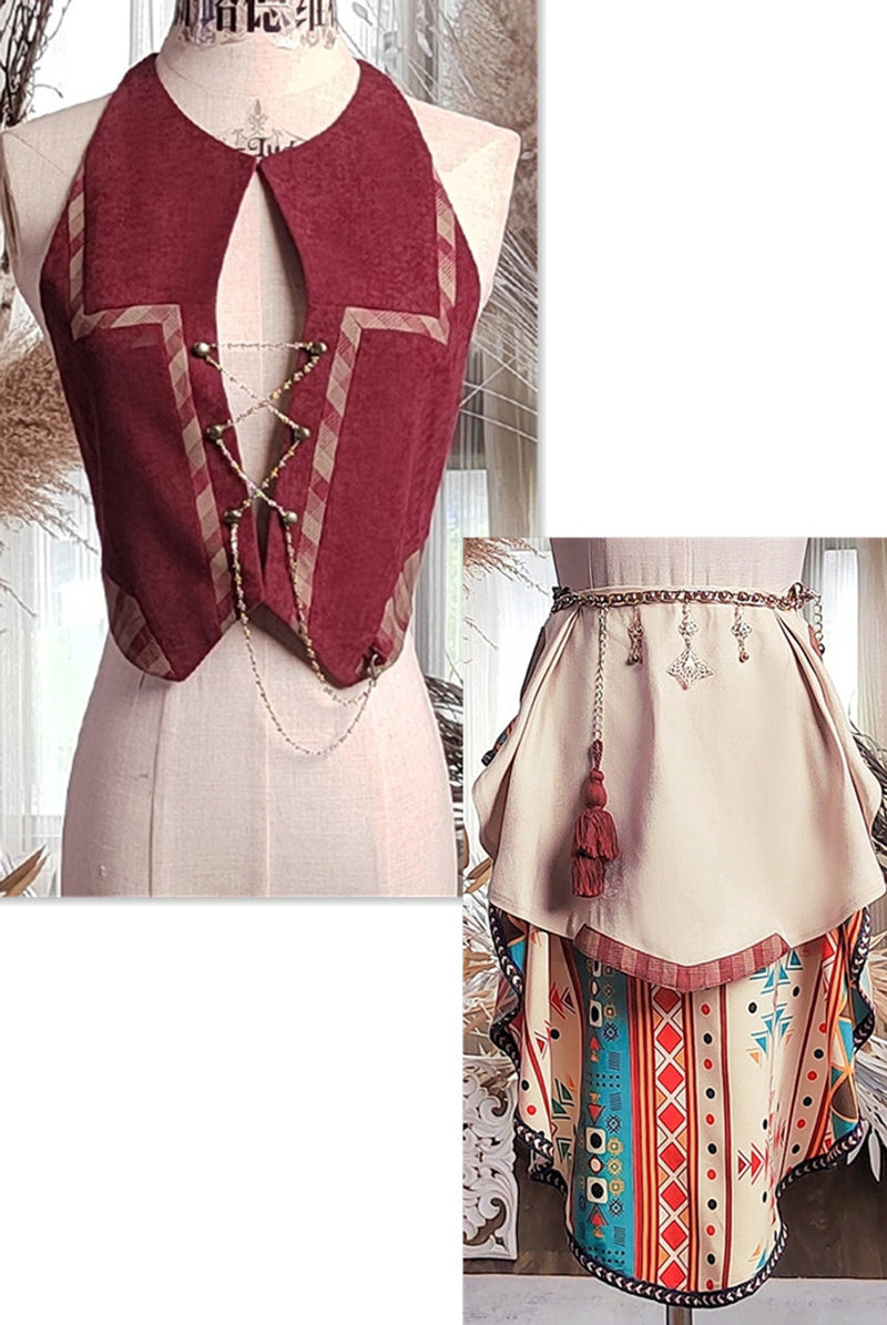 Scandinavian lady's braided vest