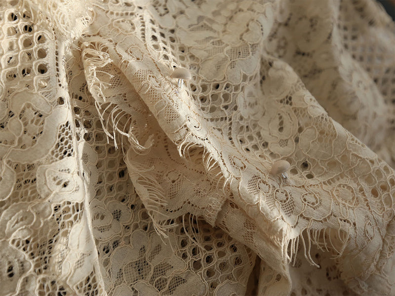 lace blouse with floral embroidery