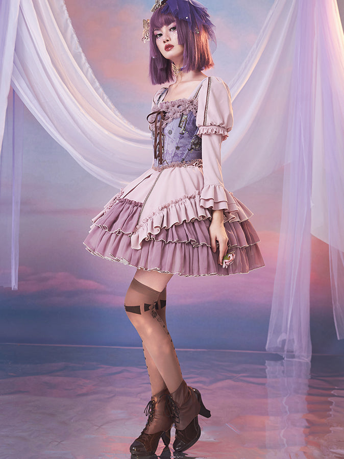 Western Aristocrat's Daughter's Floral Frill Corset [Scheduled to be shipped in early May 2023]