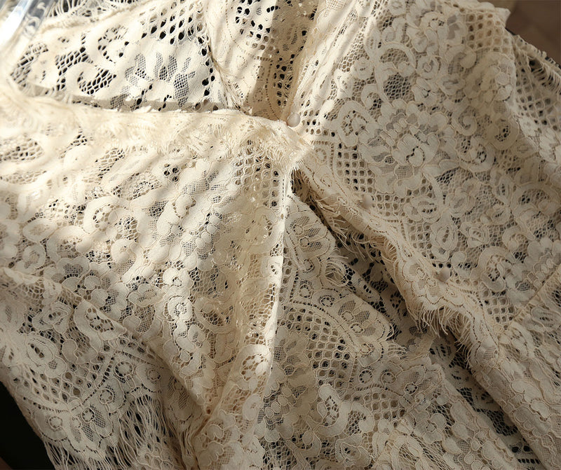 lace blouse with floral embroidery