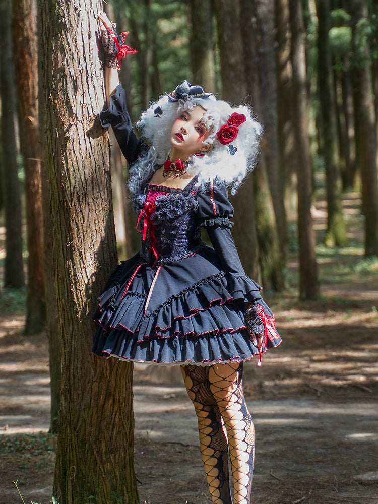 Western Aristocrat's Daughter's Floral Frill Corset [Scheduled to be shipped in early May 2023]