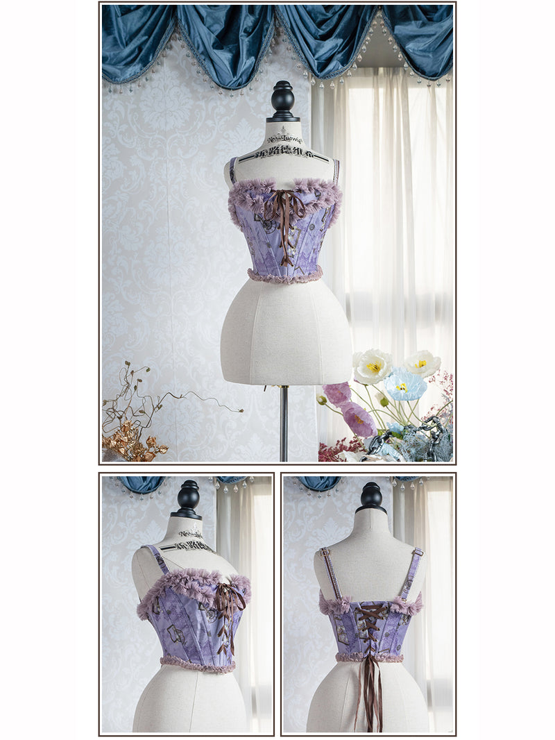 Western Aristocrat's Daughter's Floral Frill Corset [Scheduled to be shipped in early May 2023]