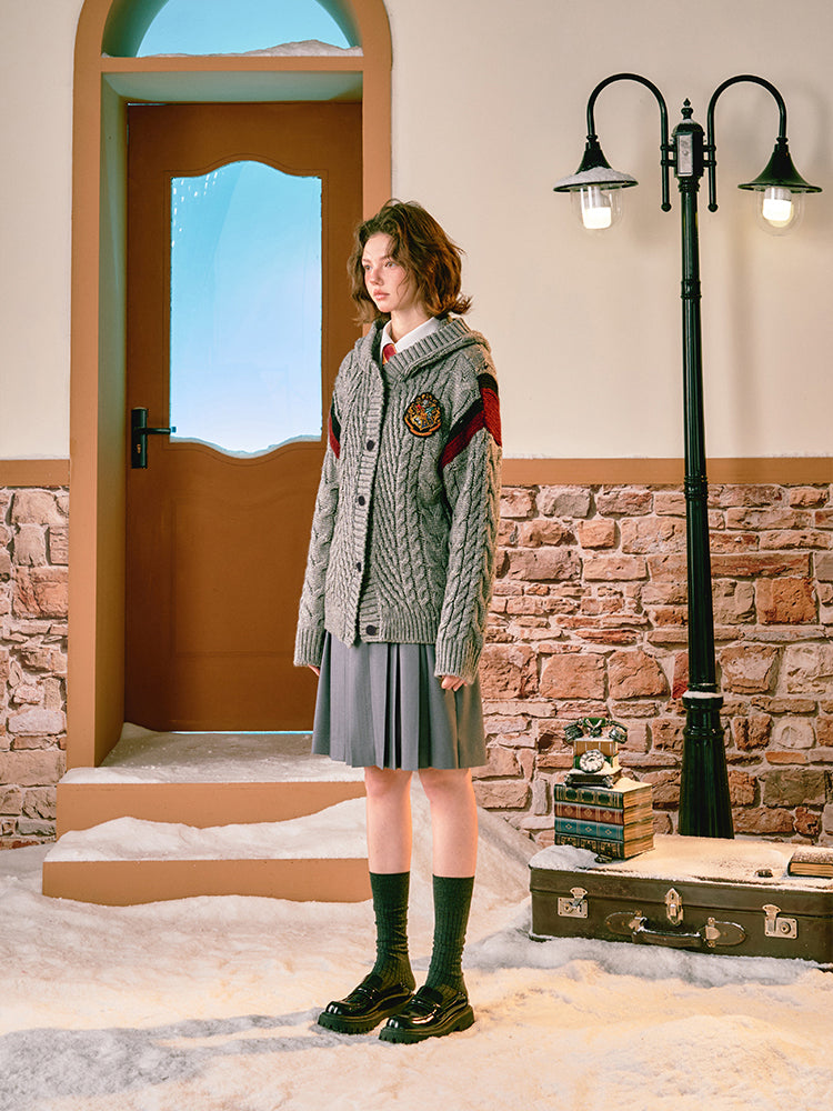Witch School Embroidered Hoodie Cardigan