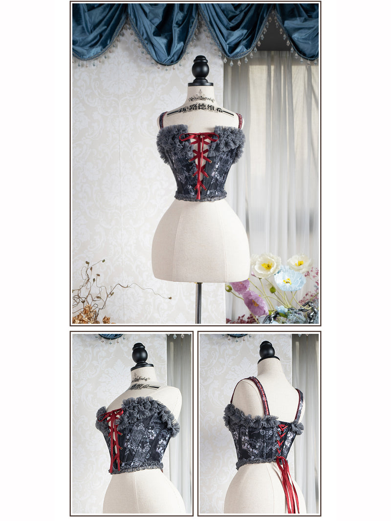 Western Aristocrat's Daughter's Floral Frill Corset [Scheduled to be shipped in early May 2023]