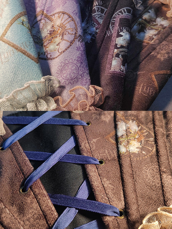 Western Aristocrat's Daughter's Floral Frill Corset [Scheduled to be shipped in early May 2023]