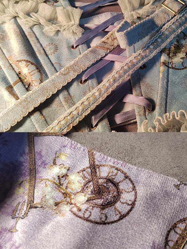 Western Aristocrat's Daughter's Floral Frill Corset [Scheduled to be shipped in early May 2023]