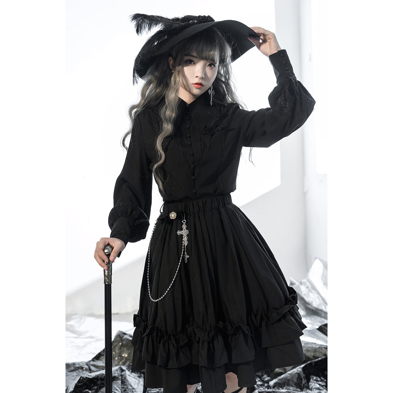 Black Knight's Gothic Frilled Skirt
