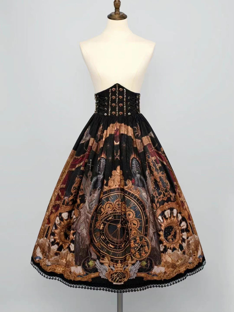 Prague Astronomical Clock Corset Skirt [Planned to be shipped from early July to late July 2023]