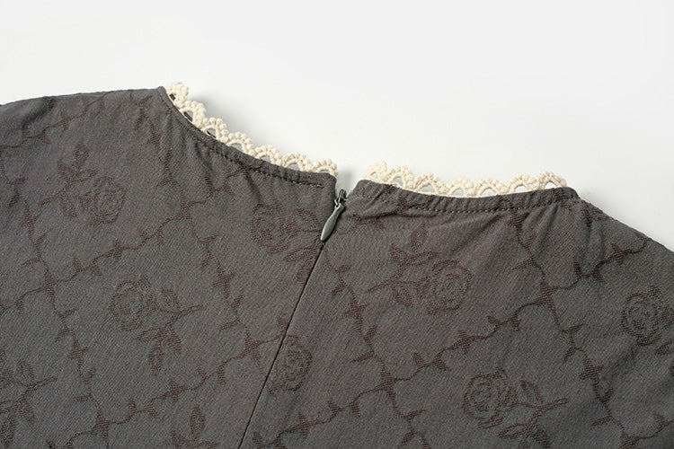 Black rose plaid sleeveless dress