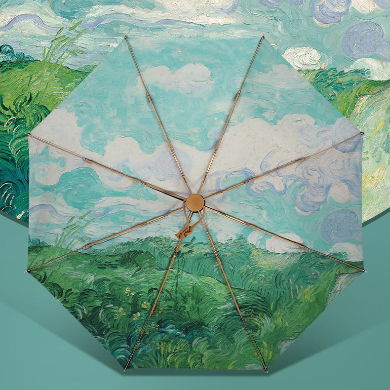 Green Wheat Fields folding umbrella