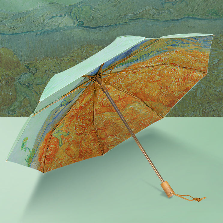 Wheatfield with a Reaper folding umbrella