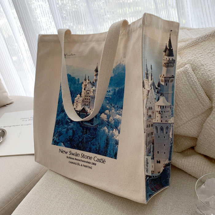 New Swan Stone Castle tote bag
