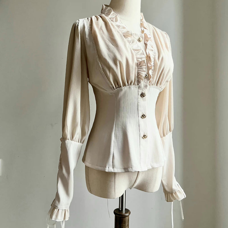 Classical blouse for a British lady [Scheduled to be shipped from mid-April to mid-May 2023]