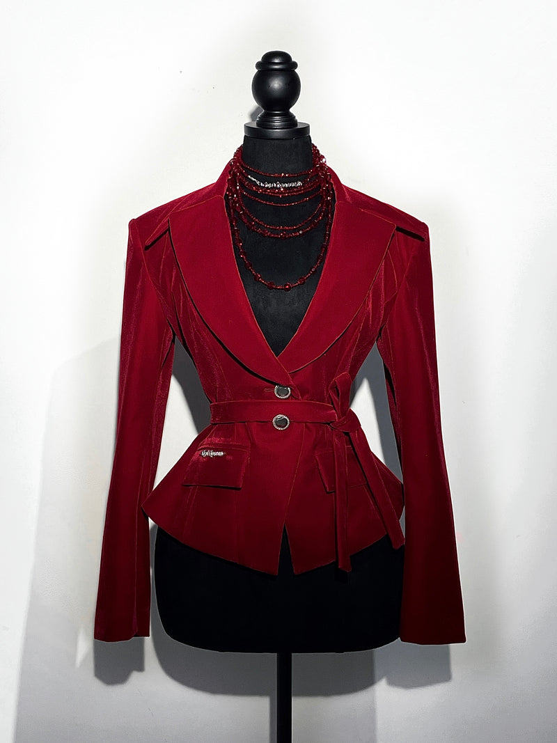 深紅の貴婦人のベルベットジャケット – ManusMachina