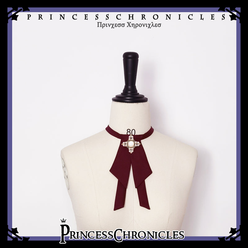 red knight gothic blouse and bow tie