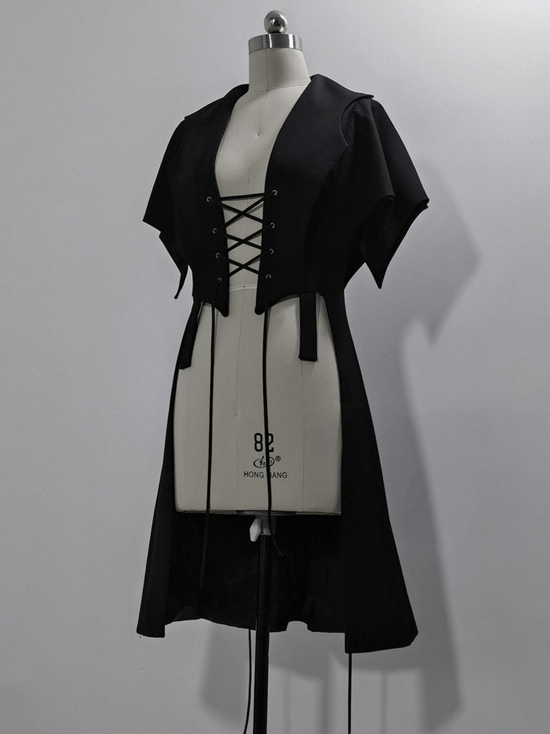 Black Knight Braided Gothic Long Vest [Planned to be shipped in early May 2023]