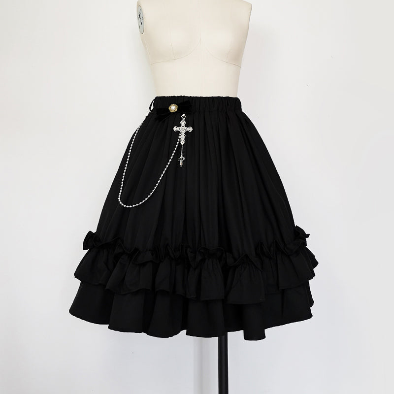 Black Knight's Gothic Frilled Skirt