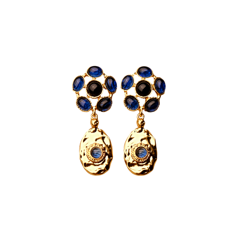 Lapislazuli and jewel earrings