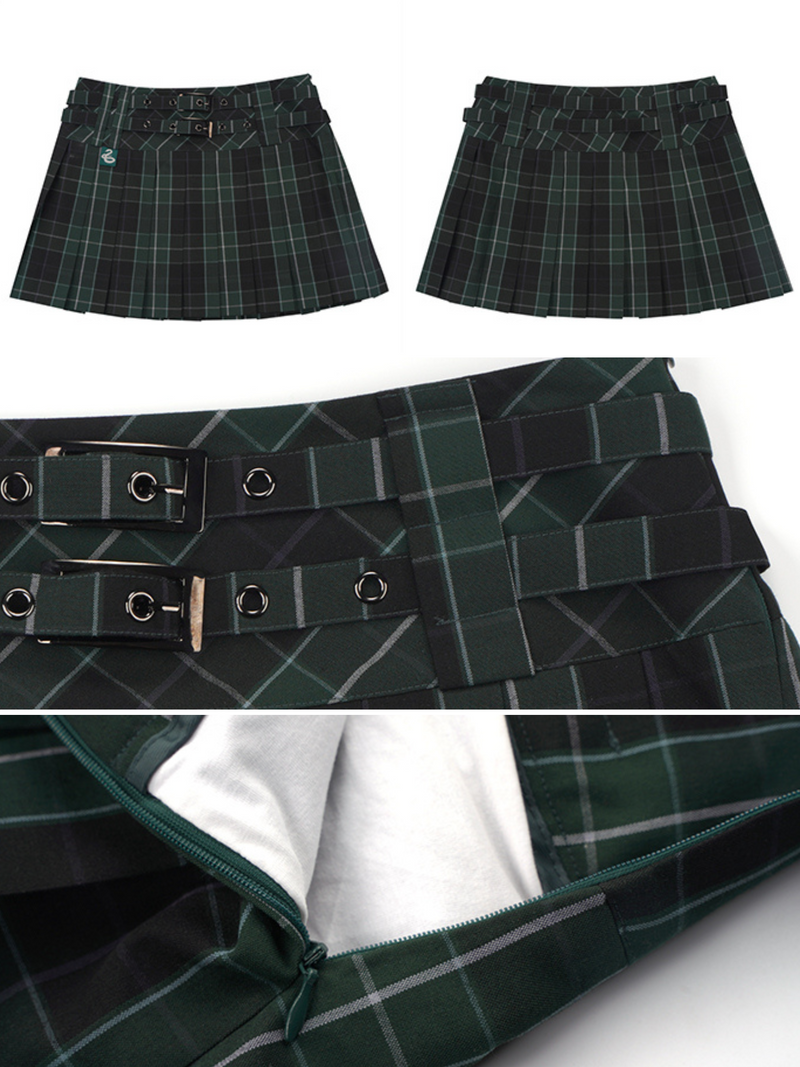 Magic school plaid short skirt